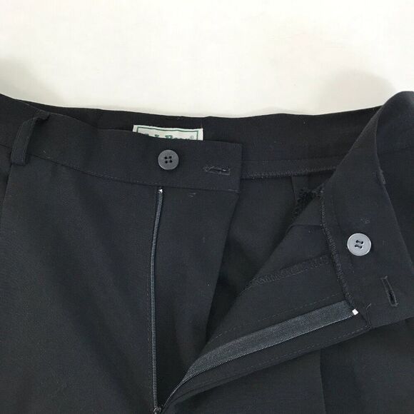 Vintage L.L. Bean High Rise Wool Trousers Women's Size 12 Black Straight Leg USA - Picture 4 of 9